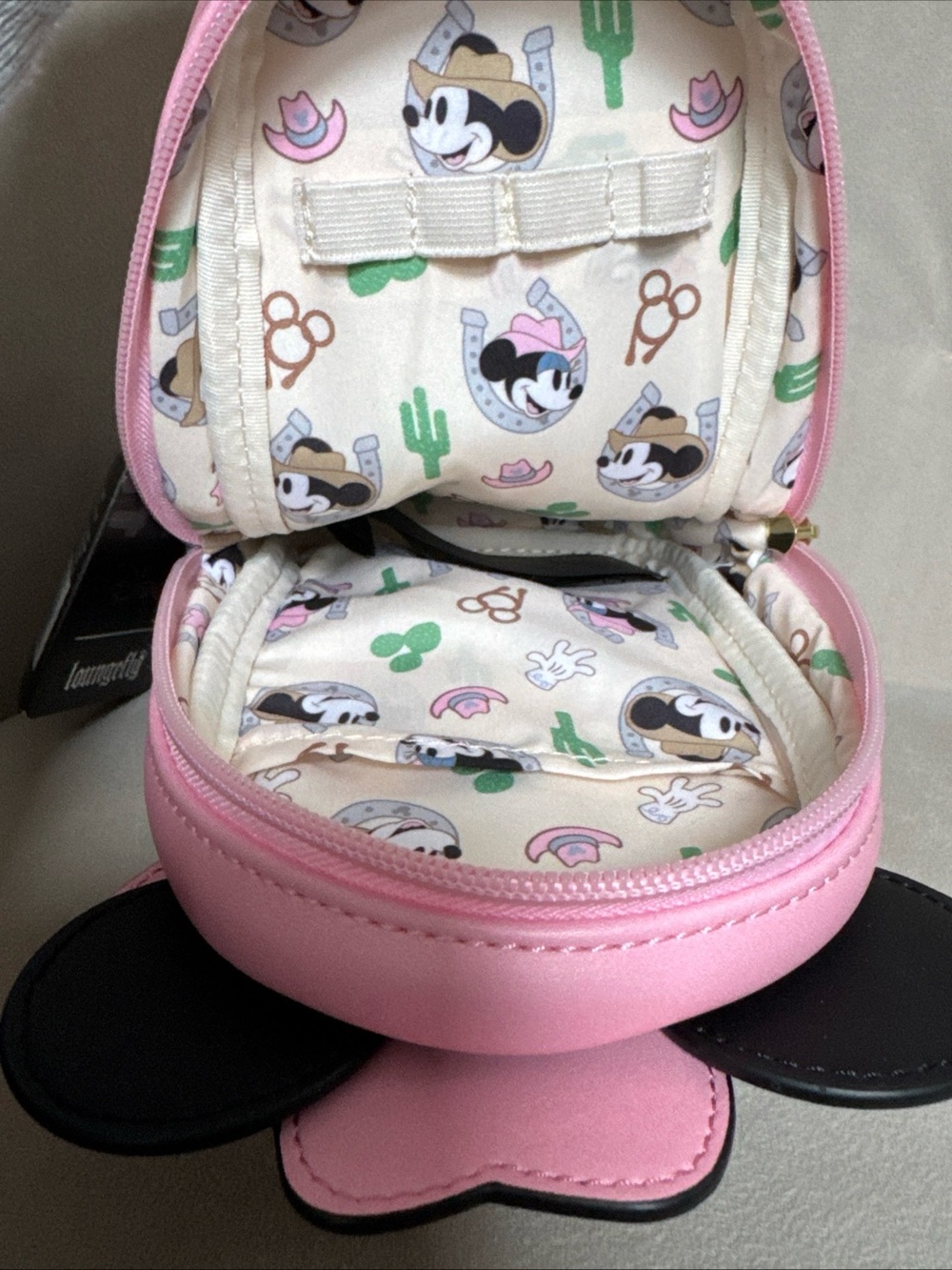 New! Loungefly Disney Western Minnie MINI Backpack Pencil Case NEW WITH TAGS NWT - Picture 6 of 10